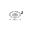 135621 2 bile stropni led svitidlo siren 485mm 50w