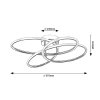 135630 3 chromove stropni led svitidlo piero 575mm 30w