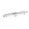 135642 13 smart wifi cerne stropni led svitidlo nefertum 1020mm 38w cct s do