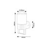 136326 8 cerne fasadni led svitidlo leitha 12w ip44