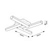 136269 7 cerne stropni led svitidlo evan 425x425mm 18w ip44