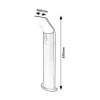 136371 4 cerny zahradni led sloupek tolna 10w ip54 67cm