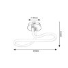 135411 5 chromove stropni led svitidlo irelia 435mm 23w