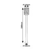 136425 2 cerny zahradni sloupek tarpa pro zarovku e27 100cm