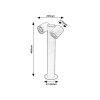 136437 8 cerny zahradni sloupek enol pro zarovku 2x gu10 44cm