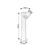 136434 6 cerny zahradni sloupek enol pro zarovku gu10 44cm