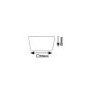 136668 2 bile vestavene led svitidlo oleg hranate 93x93mm 7w ip65
