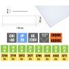 Fehér LED mennyezeti panel 30 x 120cm 16-35W CCT Premium