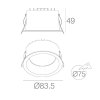 137118 4 bile podhledove led svitidlo ipo 83 5mm 9w ip54 cct