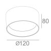 137115 5 cerne stropni led svitidlo alexo 120mm 12w ip54 cct stmivatelne