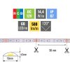 RGB LED-szalag 14,4W/m 12V IP67 védettséggel