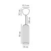 137598 6 bily zavesny lustr miella pro zarovku e27 10cm