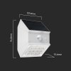 138267 11 bile led fasadni solarni led svitidlo s pohybovym cidlem 2 5w ip65 cct