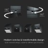 138264 4 cerne led fasadni solarni led svitidlo s pohybovym cidlem 2 5w ip65 cct