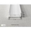 Fali profil LED-szalagokhoz N3 fehér