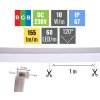 RGB NEON LED-szalag, 10W/m, 230V, védelemmel IP67