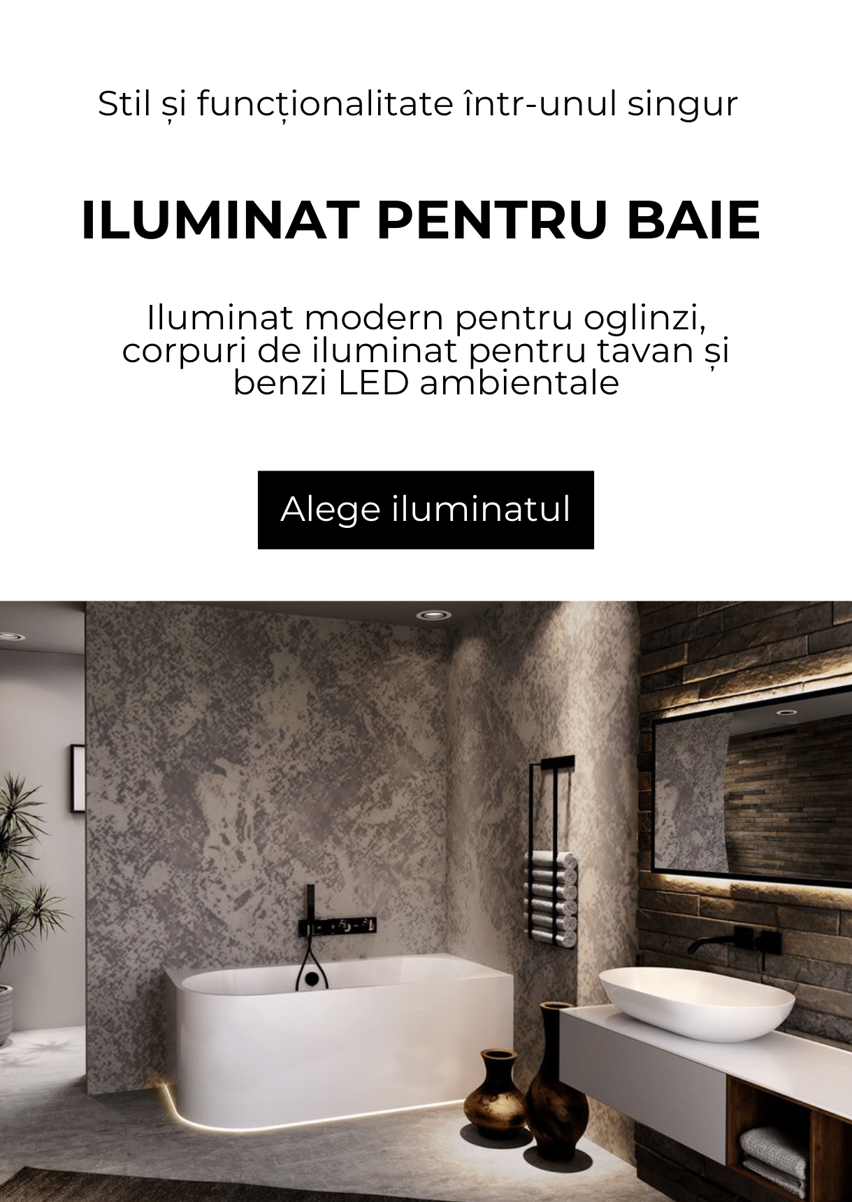 Iluminat pentru baie