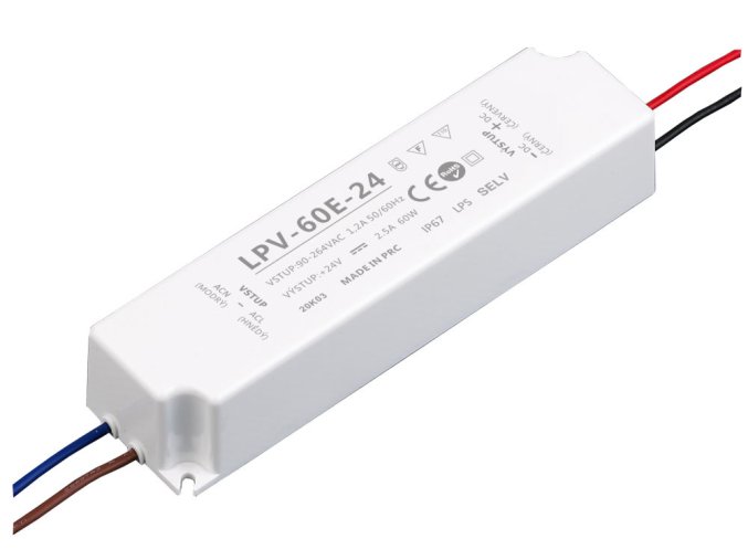 75092 transformator alimentare led 24v 60w ip67