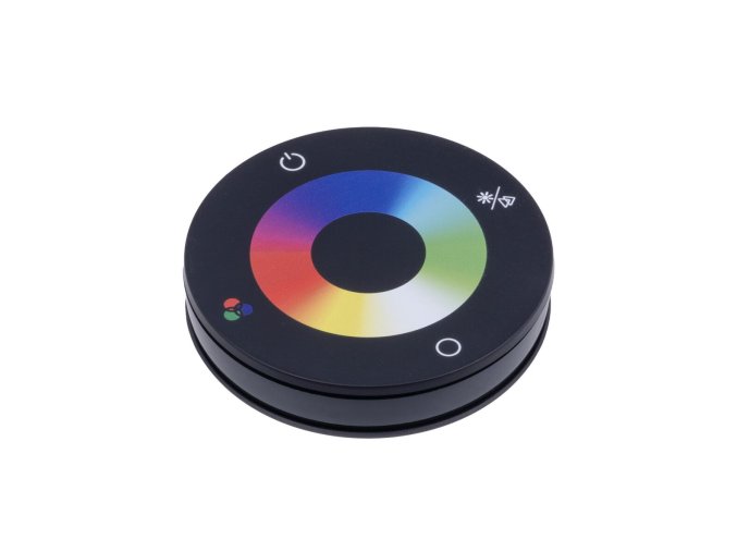 129156 5 dimled dalkovy ovladac kulaty rgb a rgbw cerny