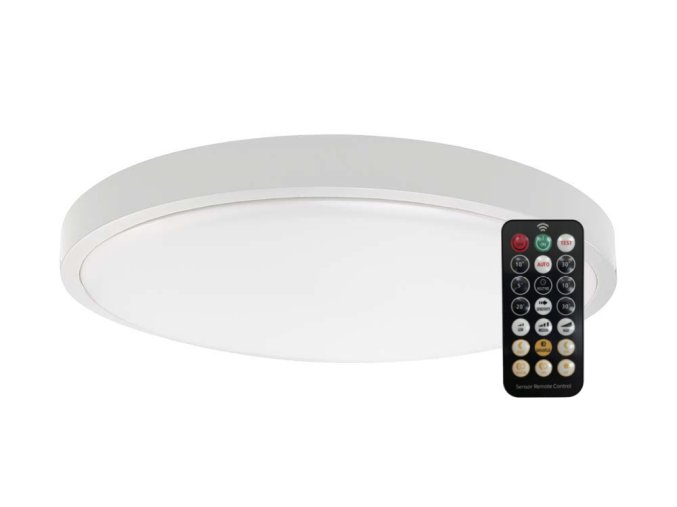 130632 bile prisazene led svitidlo kulate 420mm 36w ip44 s pohybovym mw cidlem a do