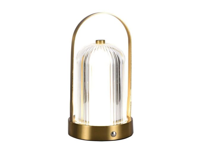 130977 zlata led stolni nabijeci lampa 225mm 1w