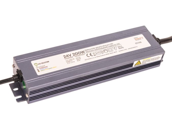 Sursă de alimentare LED (transformator) 24V 200W IP67