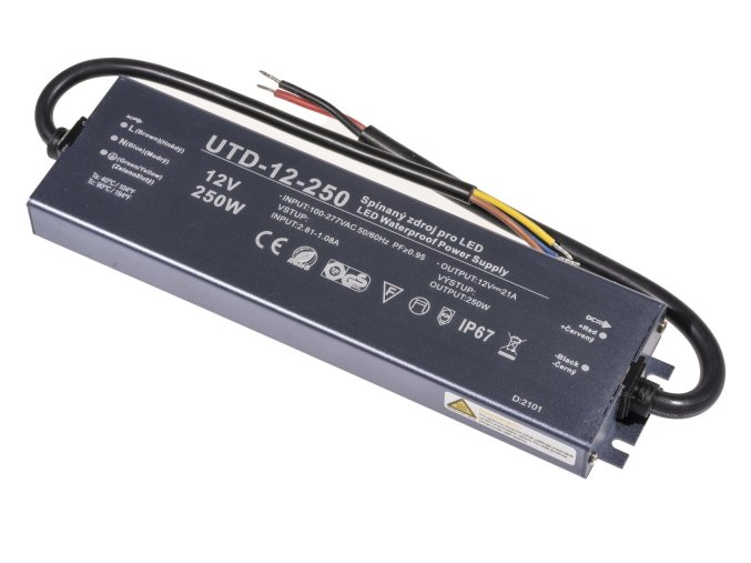 76485 1 transformator alimentare led 12v 250w ip67 premium