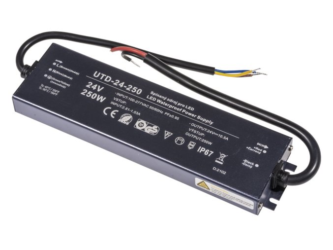 76497 1 transformator alimentare led 24v 250w ip67 premium