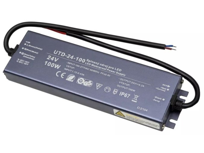 124531 transformator sursă de alimentare led 24v 100w ip67 premium
