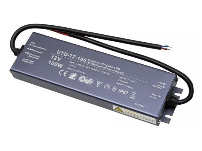 124531 transformator sursă de alimentare led 24v 100w ip67 premium
