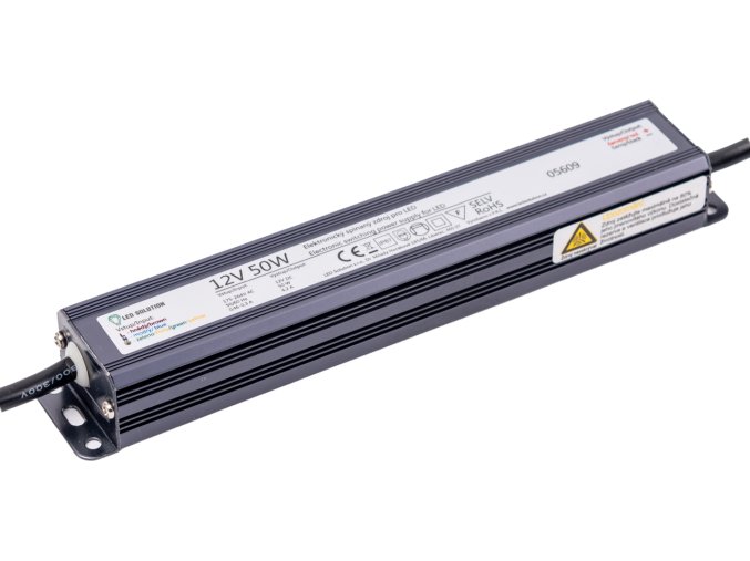 65970 transformator de alimentare cu led 12v 50w ip67 slim