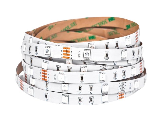 Bandă LED RGB 7,2W/m 12V fără protecție IP20