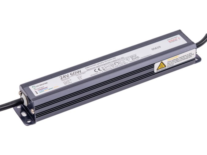 66825 transformator de alimentare cu led 24v 60w ip67 slim