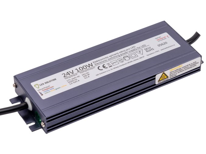 68373 transformator alimentare led 24v 100w ip67 slim