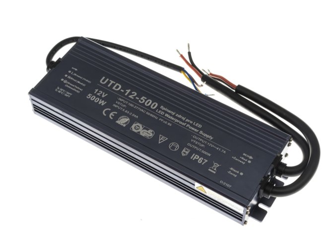 115140 transformator de alimentare cu led 12v 500w ip67 premium