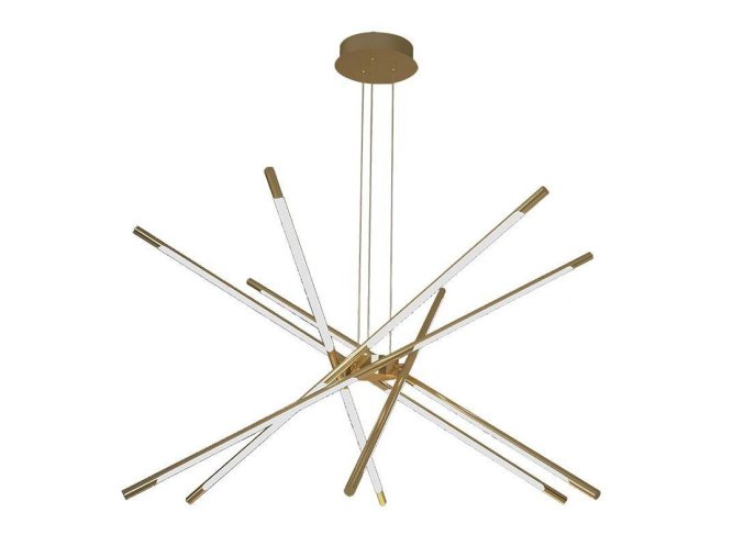 130974 zlate zavesne led svitidlo designove 97cm 42w stmivatelne