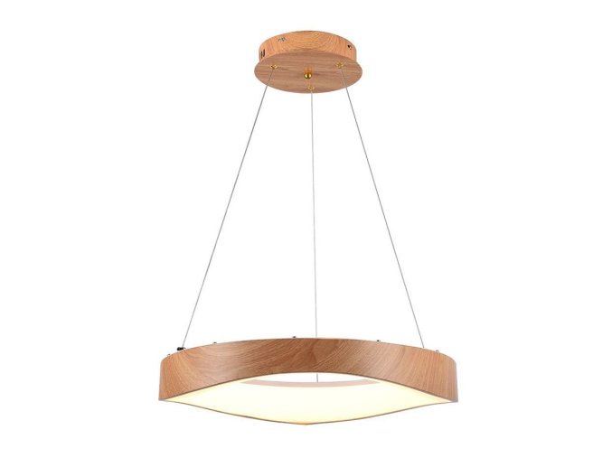 131428 zavesne led svitidlo kulate designove s drevenym dekorem 50cm 18w