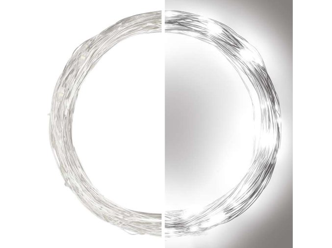 114279 led Crăciun nano lanț argint 10m
