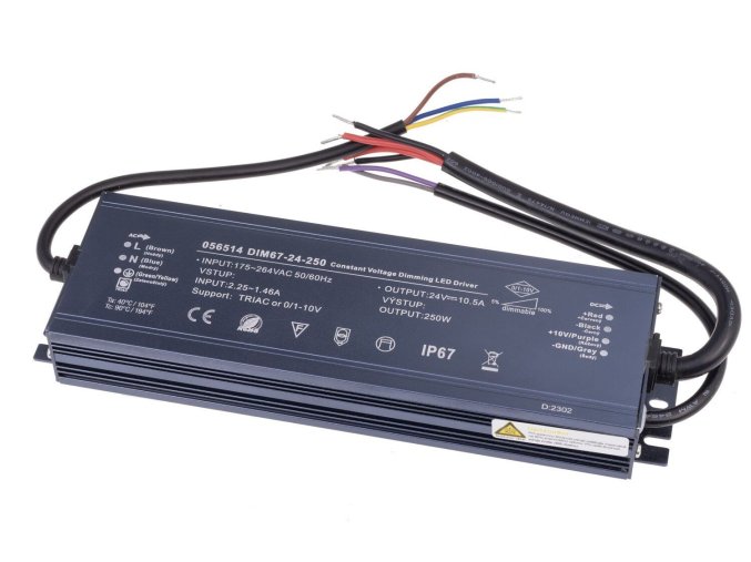 137952 led stmivatelny zdroj trafo 24v 250w ip67