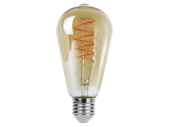 136806 3 led zarovka filament jantar st65 4w e27