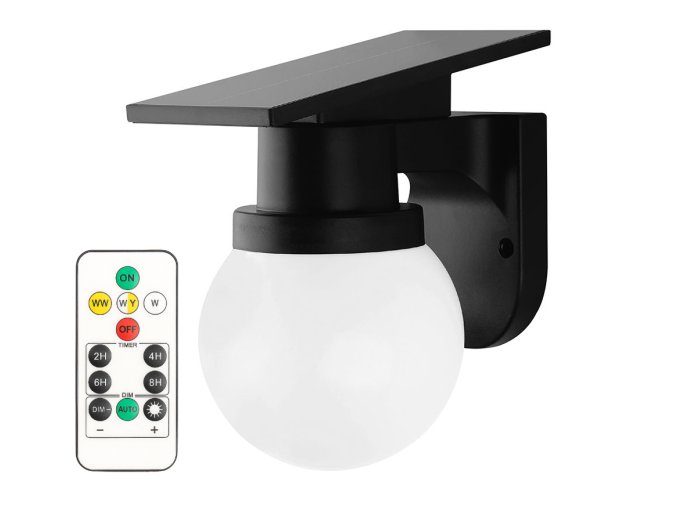 138315 10 cerne led fasadni solarni svitidlo kulate 0 9w ip54 cct s do