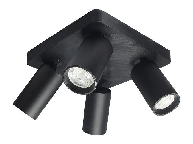 139350 cerne stropni svitidlo yorli pro zarovku 4x gu10
