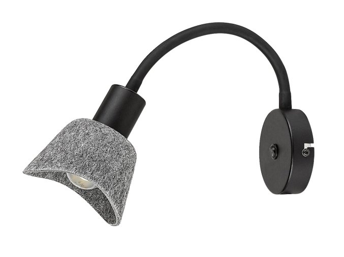 139365 sede bodove svitidlo farelia s flexibilnim ramenem pro zarovku e14