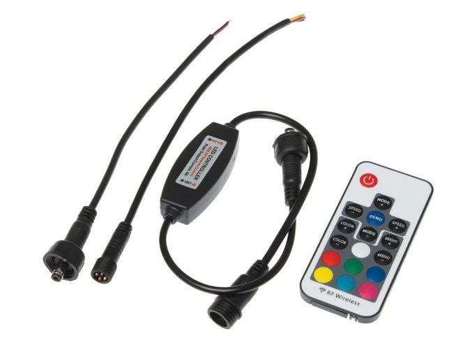 140711 mini stmivac s ovladacem rf6a pro rgb led pasky