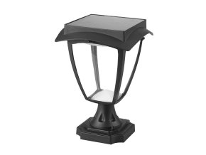 131064 cerna led zahradni solarni lampa 250mm 2w ip65