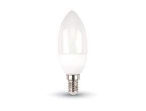 Bec LED lumânare 5,5W E14 (Culoare lumină alb cald)