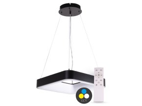 131851 smart tuya cerne zavesne led svitidlo hranate 400x400mm 32w cct s do