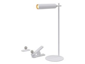 132574 bila led stolni nabijeci magneticka lampa 3v1 3w