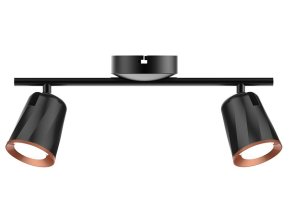 Plafonieră LED neagră 12W (Culoare lumină alb cald)