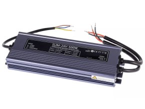 128279 led zdroj trafo 24v 500w ip67 slim